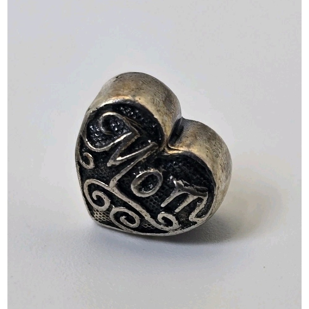 Zable Mom Heart Charm Bead Sterling Silver 925 Love Family‎ Bracelet Charm - Picture 4 of 7